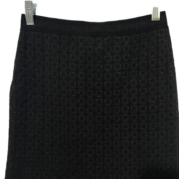 MOSCHINO NWT Small Boutique Black Knit Viscose Blend Size 6 Women's Mini Skirt - Picture 3 of 9